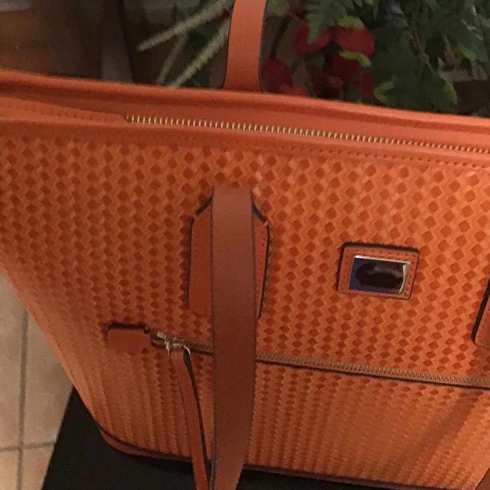 Dooney & Bourke Camden Woven Tote - Orange - Picture 4 of 13